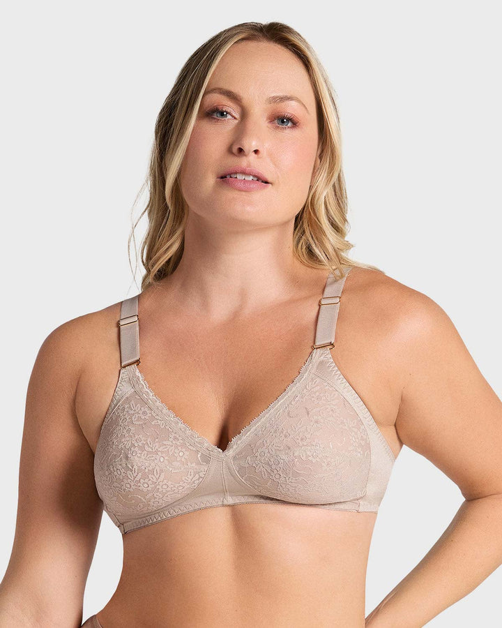 Brasier clásico sin varilla con copas en encaje