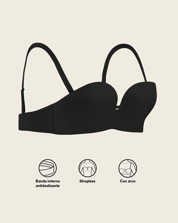 Brasier wow de triple realce ideal como strapless