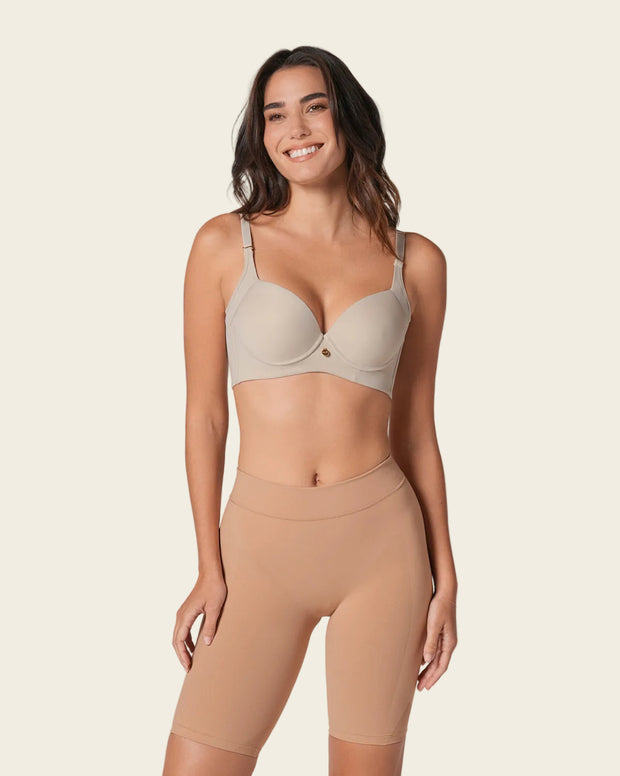 Brasier de cubrimiento alto en sisa y espalda Cover Bra