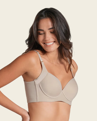 Brasier de realce suave y cubrimiento alto en sisa y espalda Cover Bra#color_802-cafe-claro