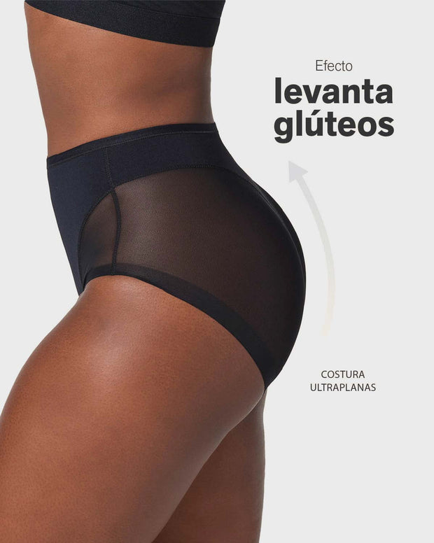 Paquete x 3 panties clásicos invisibles con tul