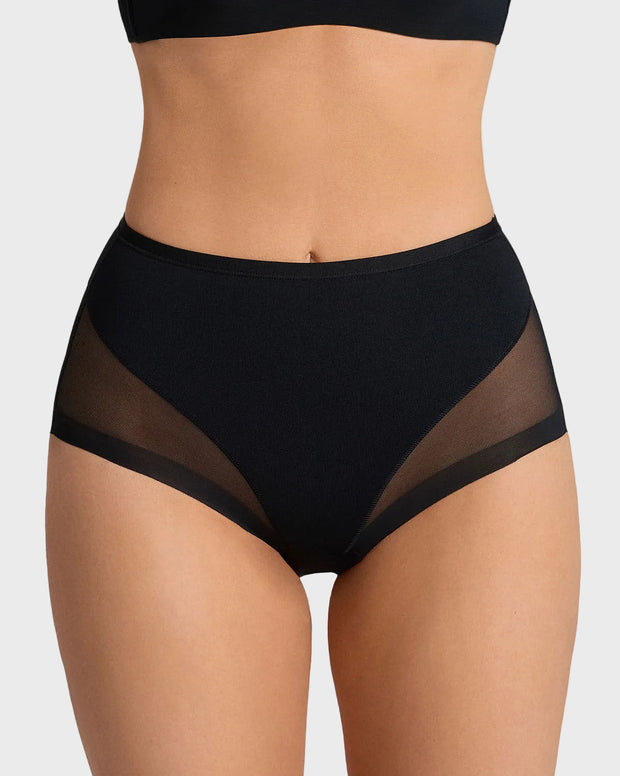 Paquete x 3 panties clásicos invisibles con tul