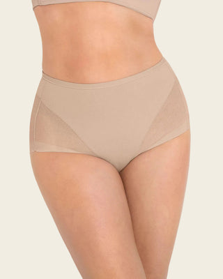 Panty clásico invisible con tul#color_802-cafe-claro