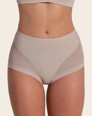 Panty clásico invisible con tul#color_802-cafe-claro