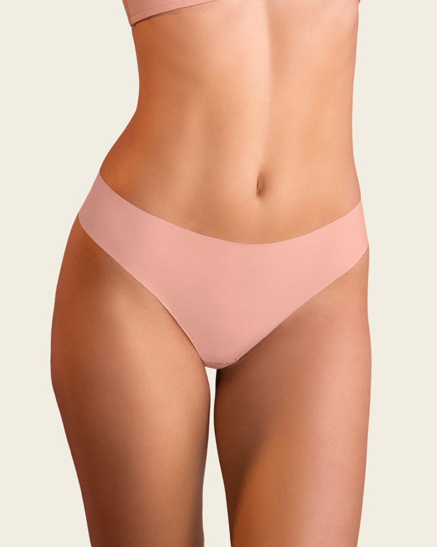Panty brasilera invisible ultraplano sin elásticos y de pocas costuras