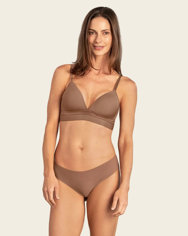 Panty brasilera invisible ultraplano sin elásticos y de pocas costuras