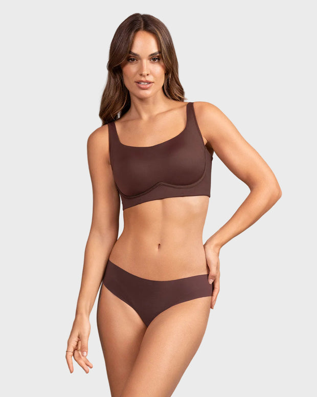 Panty brasilera invisible ultraplano sin elásticos y de pocas costuras