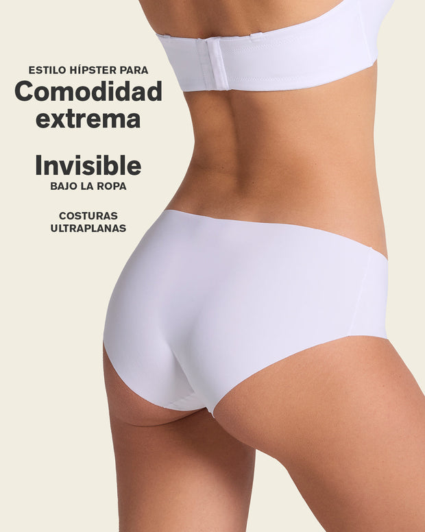 Panty hípster invisible ultraplano sin elásticos y de pocas costuras