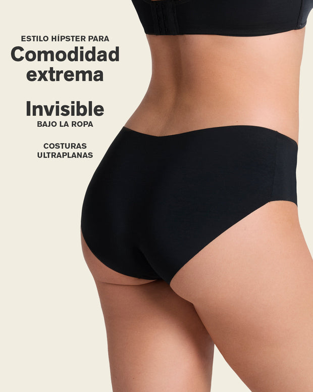 Panty hípster invisible ultraplano sin elásticos y de pocas costuras