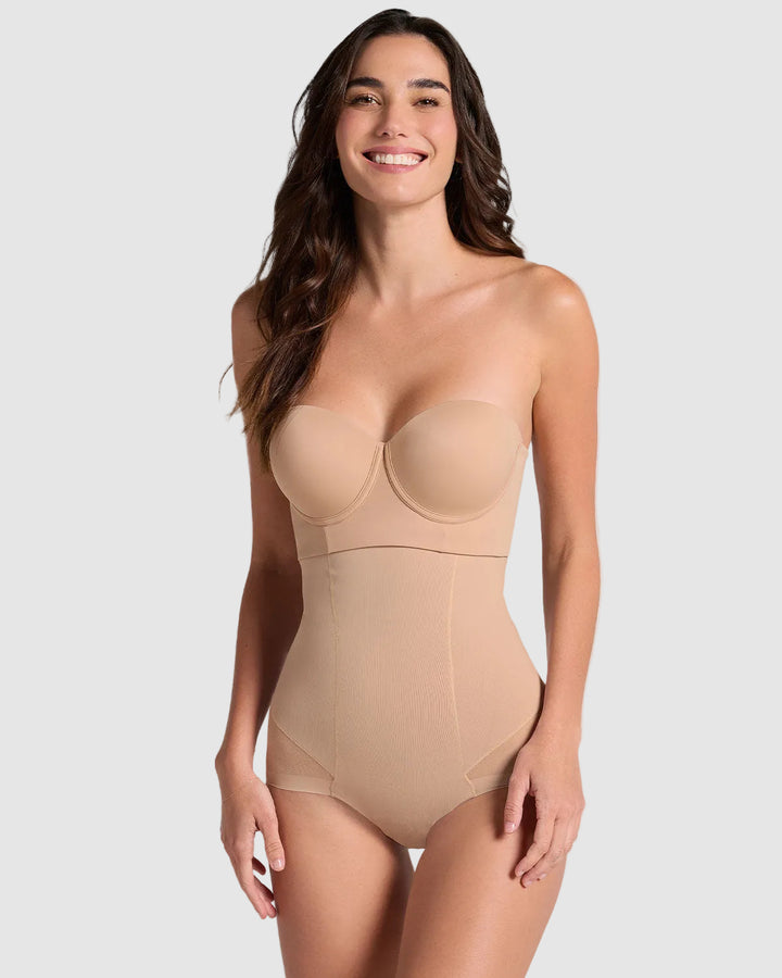 Panty faja de tiro alto y compresión de abdomen invisible en glúteos