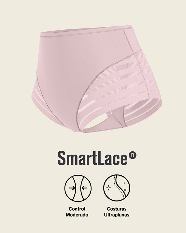 Panty faja clásico con compresión moderada de abdomen y bandas en tul