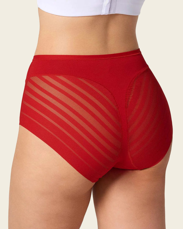 Panty faja clásico con compresión moderada de abdomen y bandas en tul