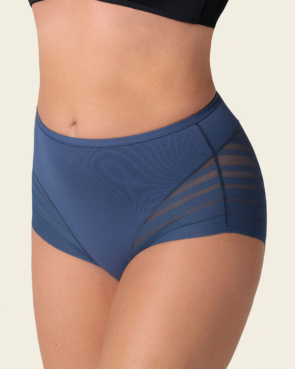 Panty faja clásico con compresión moderada de abdomen y bandas en tul