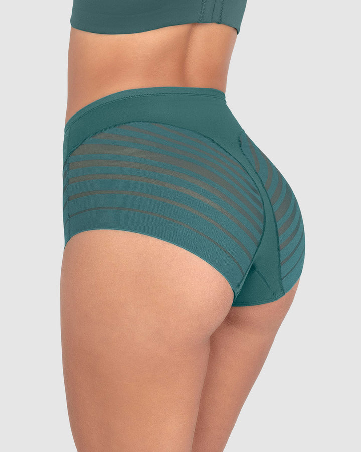 Panty faja clásico con compresión moderada de abdomen y bandas en tul
