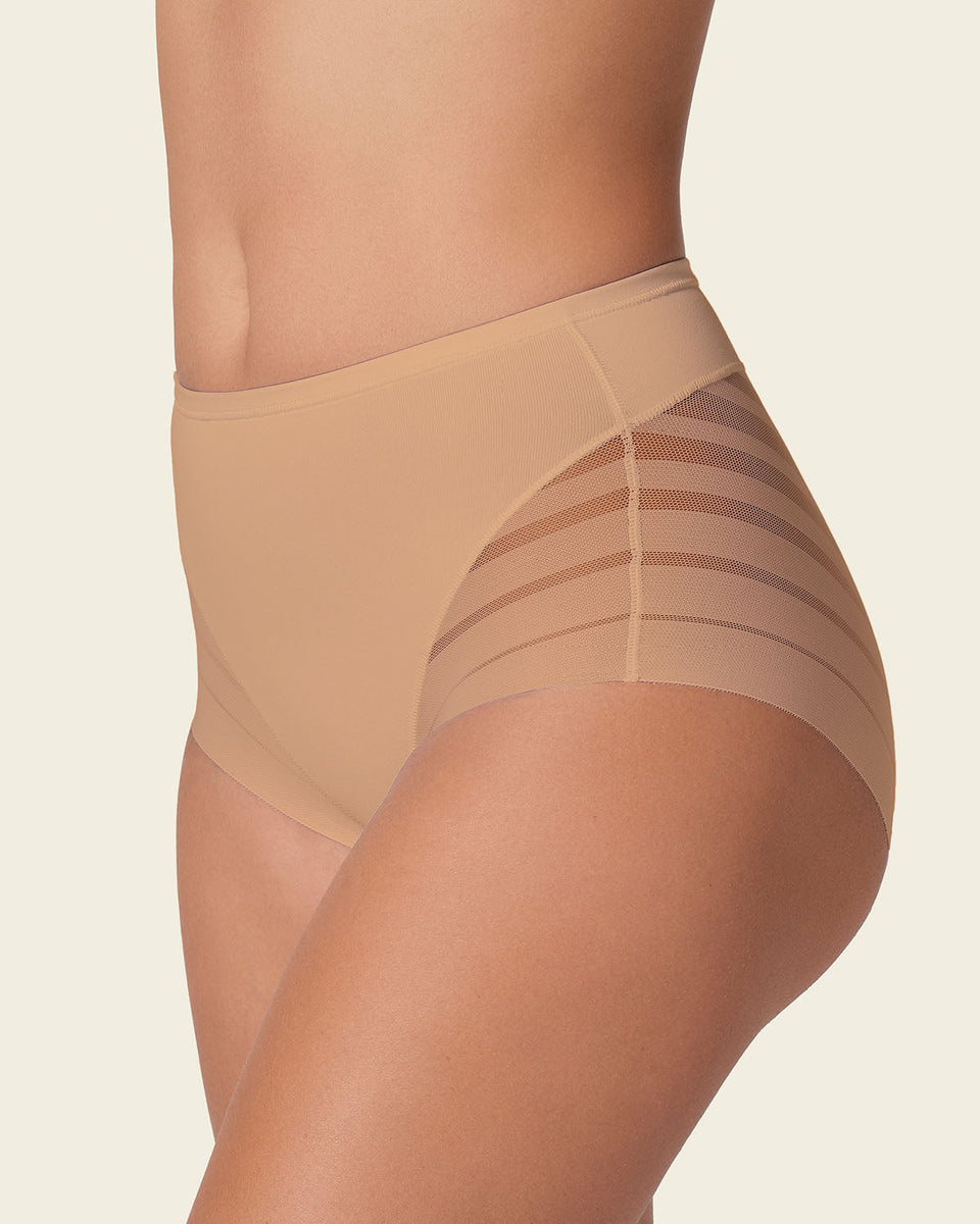 Panty faja clásico con compresión moderada de abdomen y bandas en tul
