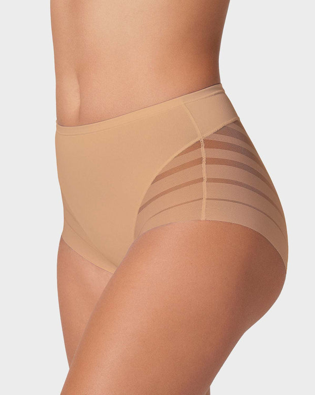 Panty faja clásico con control moderado de abdomen y bandas en tul