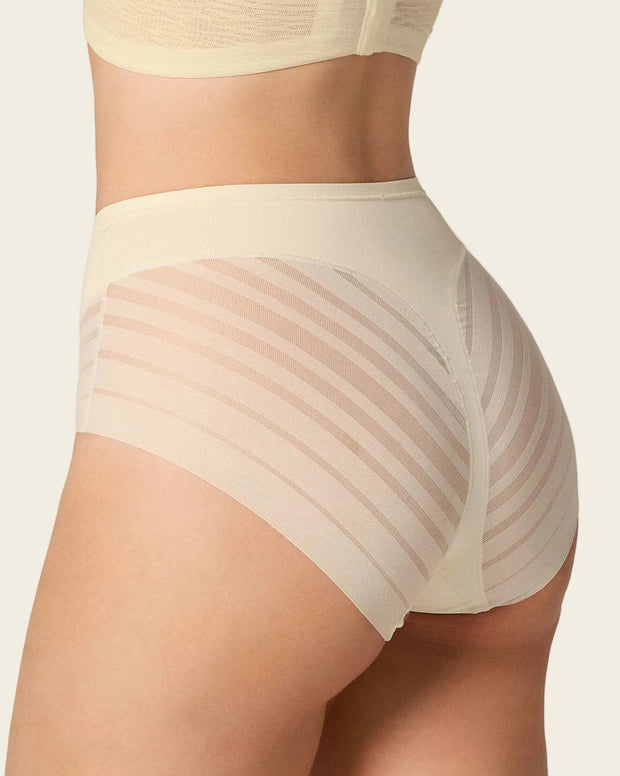 Panty faja clásico con compresión moderada de abdomen y bandas en tul