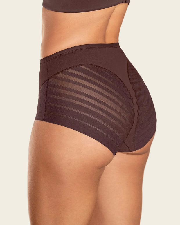 Panty faja clásico con compresión moderada de abdomen y bandas en tul