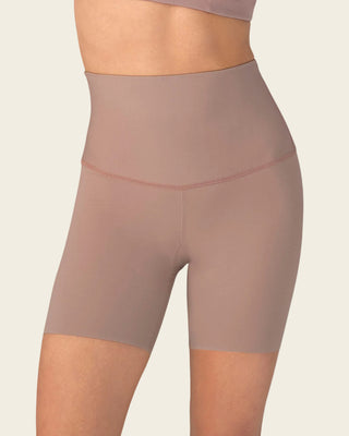 Short de compresión de abdomen y cintura que disimula la celulitis#color_281-rosa-palido