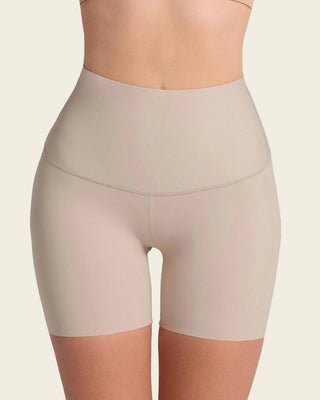 Short de compresión de abdomen y cintura que disimula la celulitis#color_802-cafe-claro