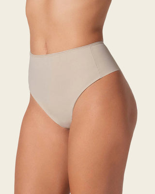Panty faja brasilera de compresión fuerte tiro alto#color_802-cafe-claro