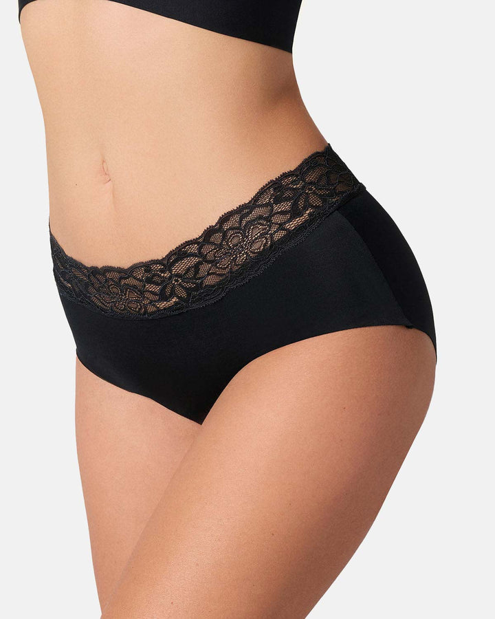 Panty hípster en tela ultraliviana con franja de SmartLace®