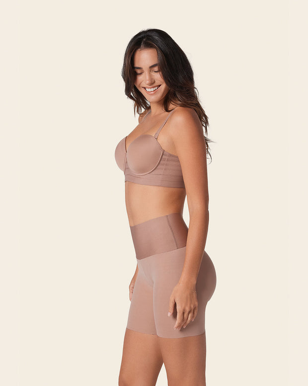 Short de compresión moderada aspecto invisible con fajón antideslizante