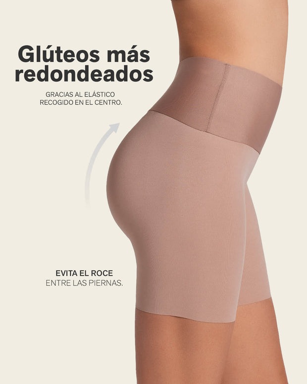 Paquete x 2 shorts de control moderado aspecto invisible con fajón antideslizante
