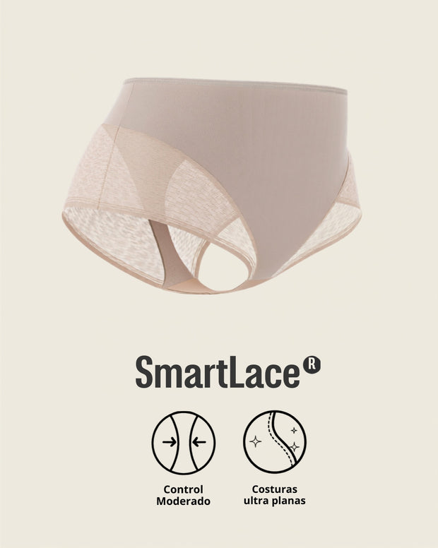 Panty faja clásico invisible con transparencias en glúteos y laterales