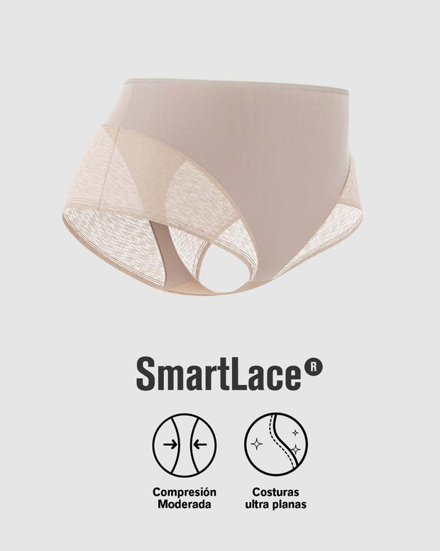 Panty Faja clásica invisible con transparencias en glúteos y laterales