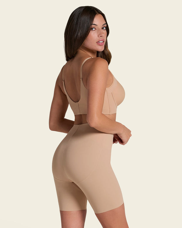 Panty short invisible de compresión de abdomen efecto levanta cola