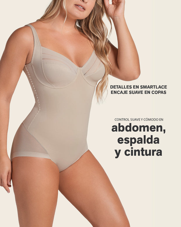 Body de control suave y copas con arco