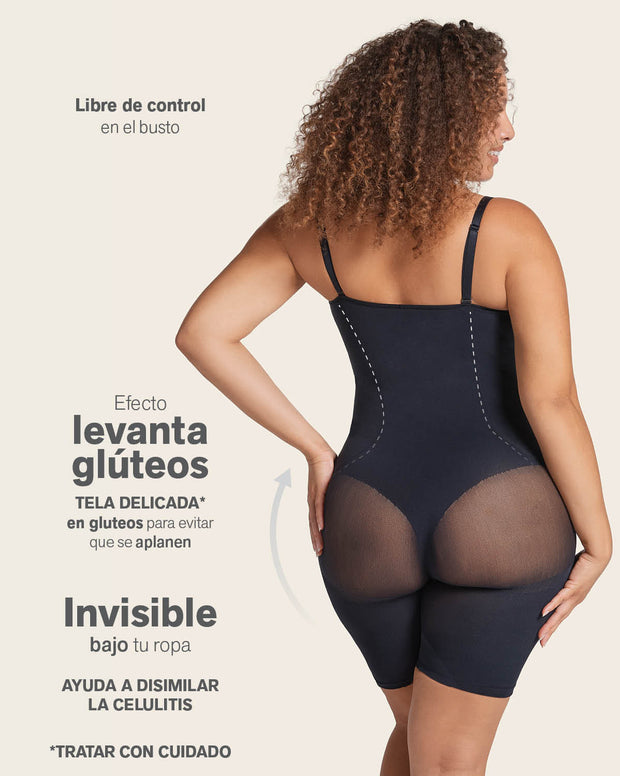 Faja body invisible de compresión efecto levanta cola