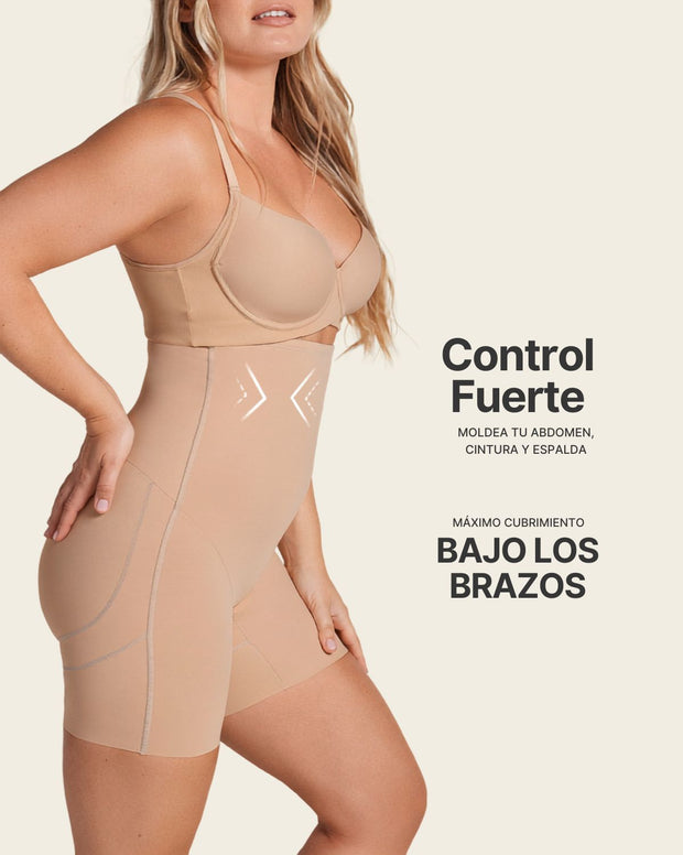 Short media pierna tiro extra alto, levanta cola
