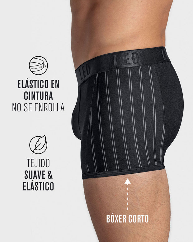 Bóxer corto con tecnología de ajuste perfecto en microfibra