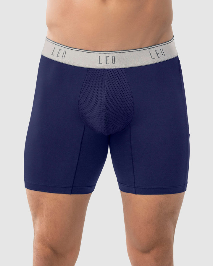 Bóxer deportivo con bolsillo lateral en microfibra