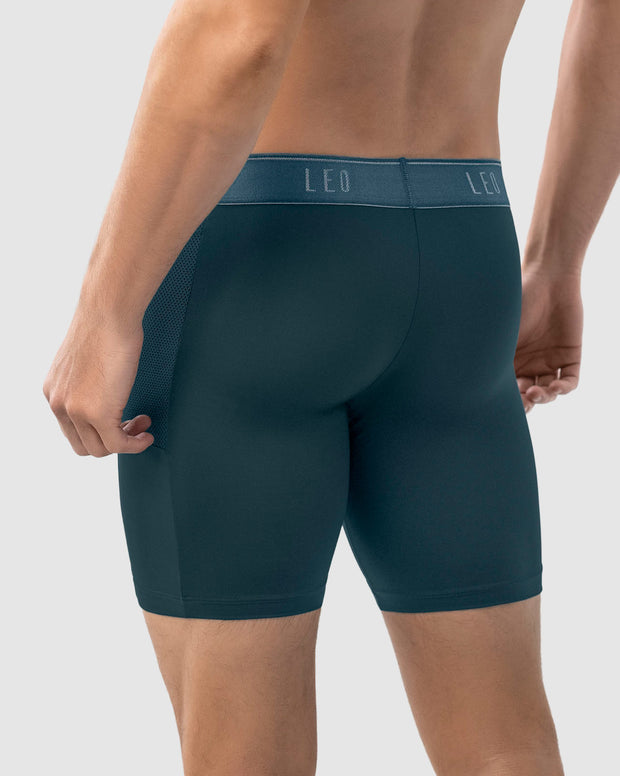 Bóxer deportivo con bolsillo lateral en microfibra