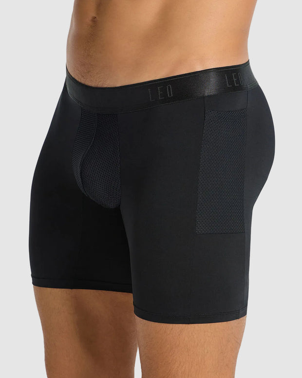 Bóxer deportivo largo con bolsillo lateral en microfibra