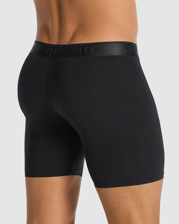 Bóxer deportivo largo con bolsillo lateral en microfibra