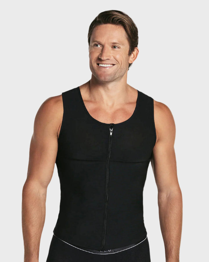 Chaleco masculino de compresión fuerte en Powerslim®