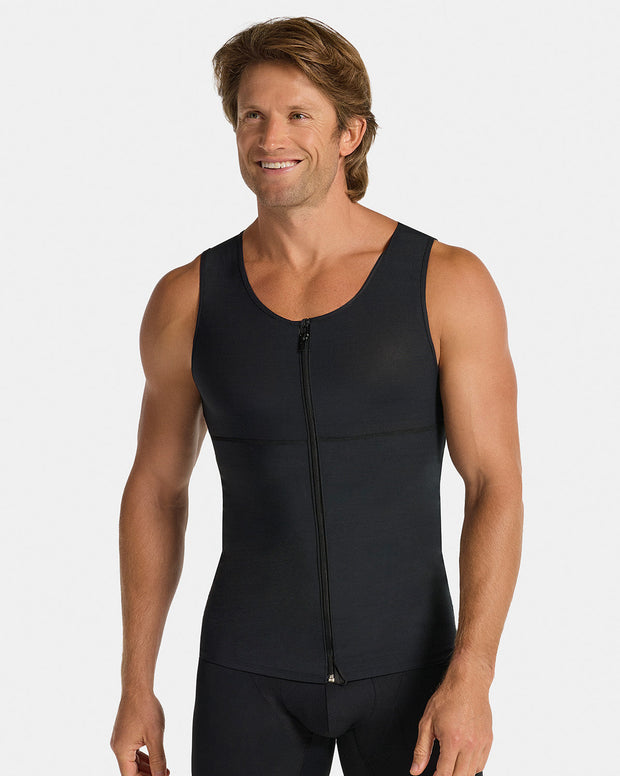 Chaleco masculino de compresión fuerte en Powerslim®