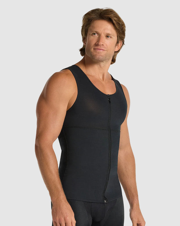 Chaleco masculino de compresión fuerte en Powerslim®