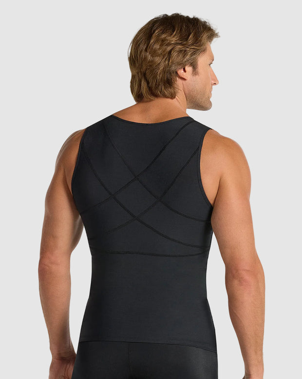 Chaleco masculino de compresión fuerte en Powerslim®