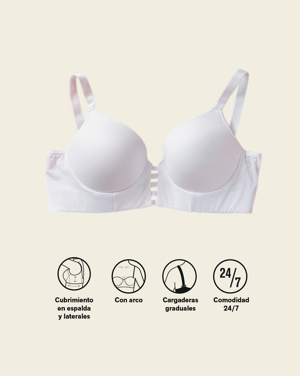 Brasier triangular de realce alto y buen cubrimiento Memory Bustier