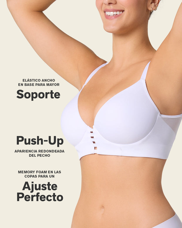 Brasier triangular de realce alto y buen cubrimiento Memory Bustier