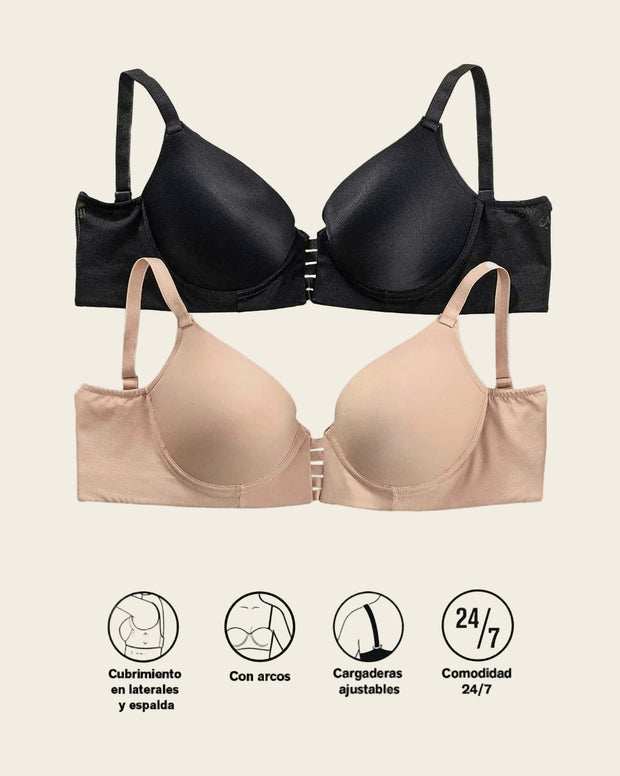 Brasier triangular de realce alto y buen cubrimiento Memory Bustier