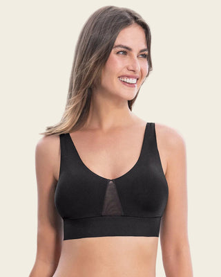 Brasier tipo top de copas extraíbles totalmente cómodo y liviano Flexi Brastop#color_700-negro