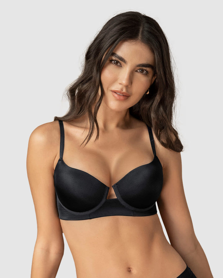 Brasier de realce alto con escote profundo