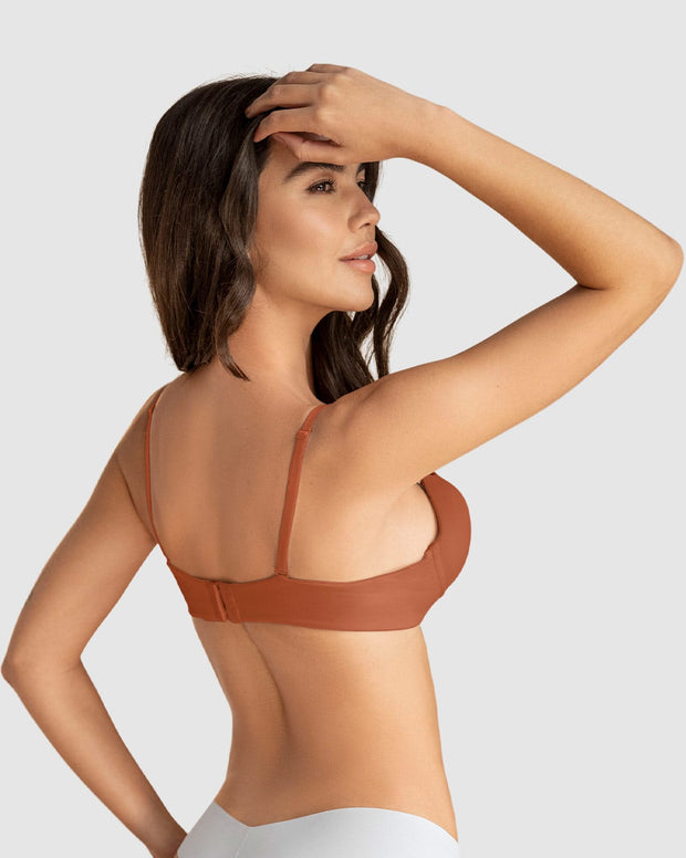 Brasier de realce alto con escote profundo
