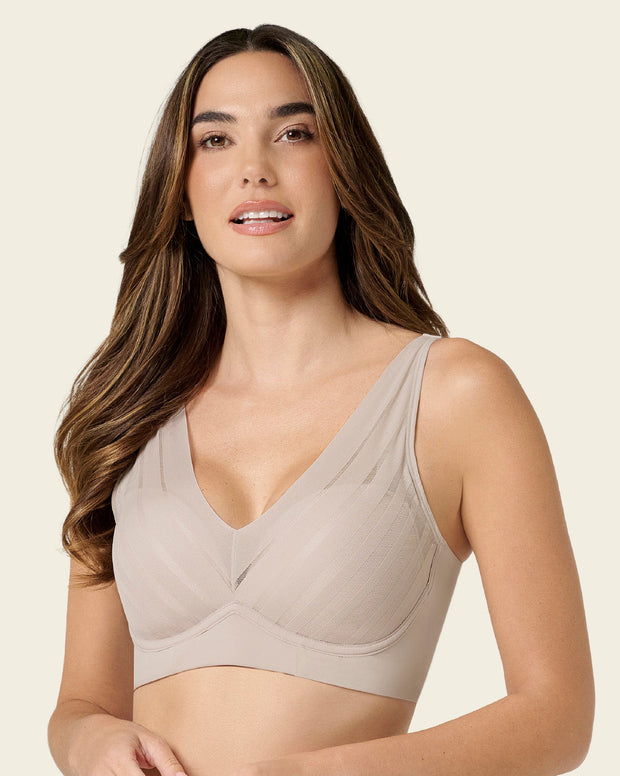 Brasier sin arco, alto cubrimiento en escote y espalda